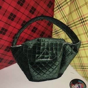 Doodlez green purse & makeup bag